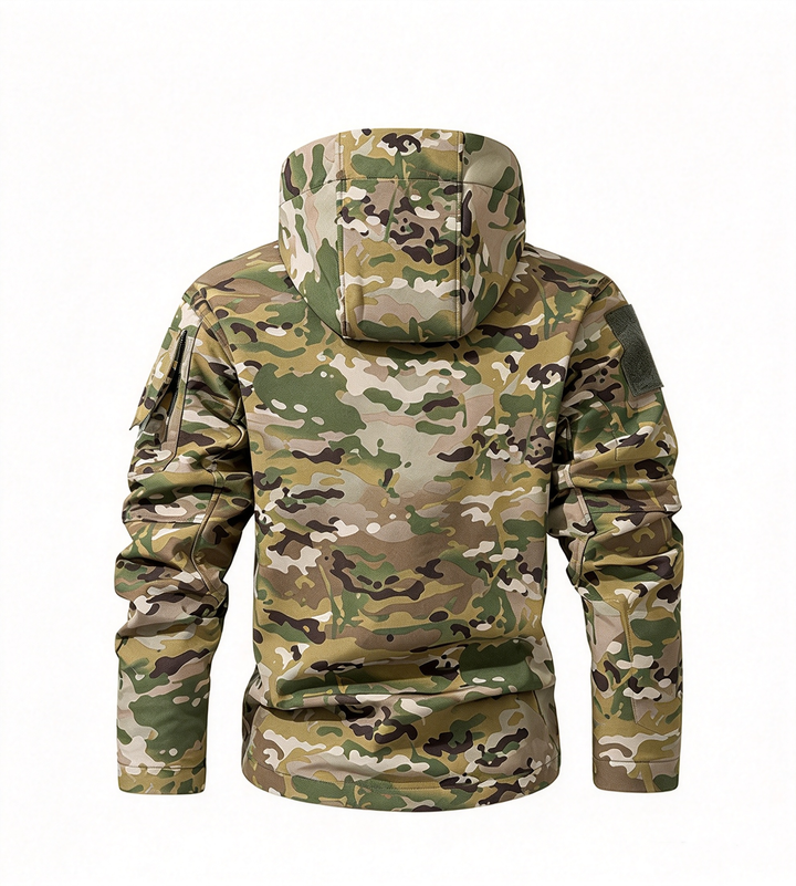 Men Camo Hooded Tactical Jacket