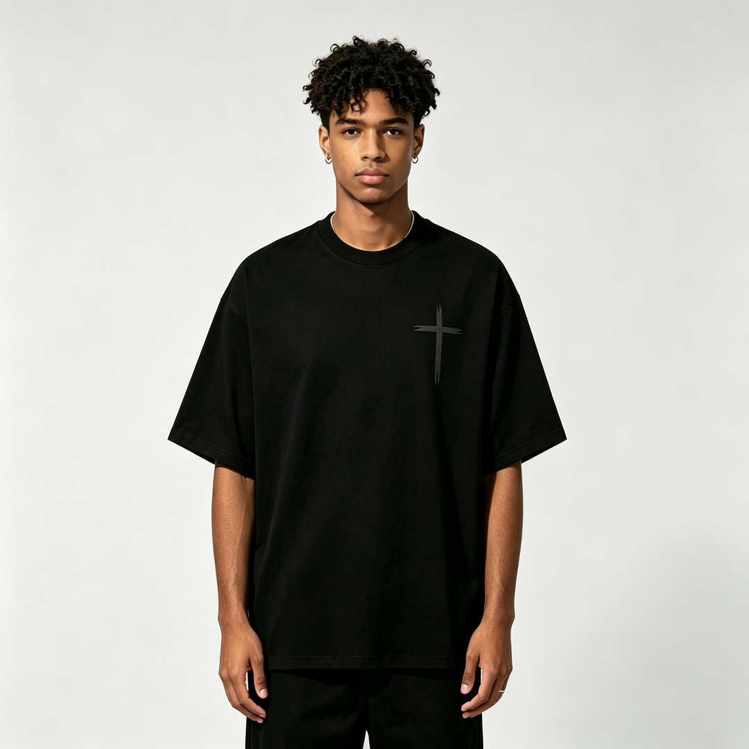 Faith and inspirational slogan short-sleeved shirt