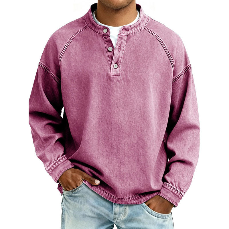 Vintage-style long-sleeve shirt