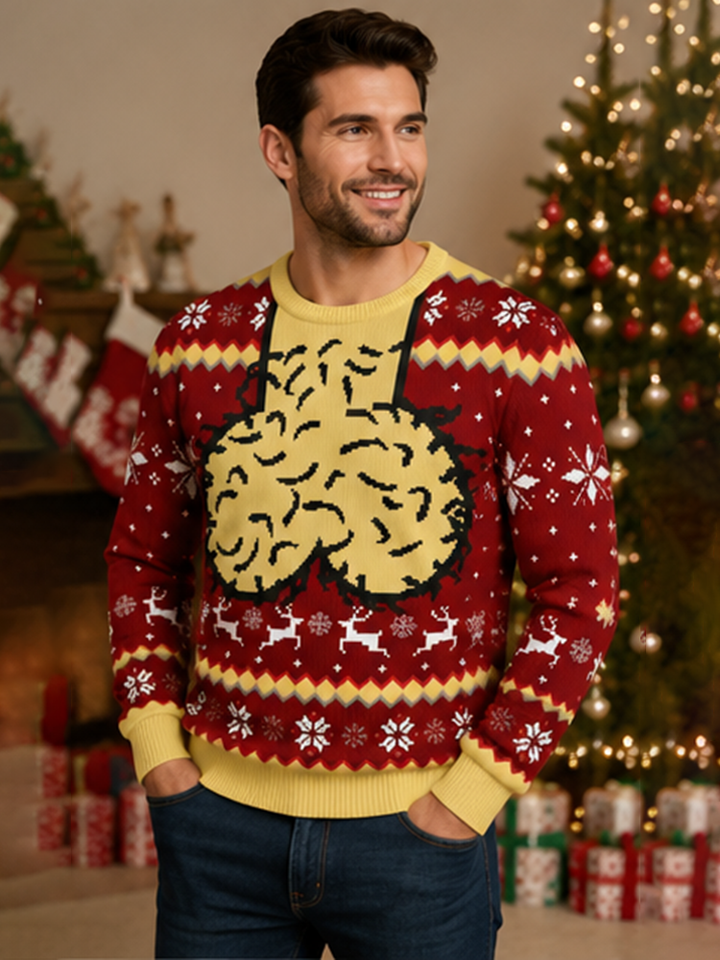 Funny holiday graphic crewneck sweatshirt