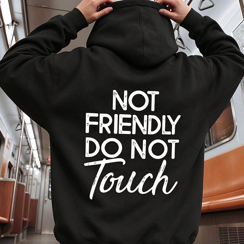 Vintage-style graphic print hoodie
