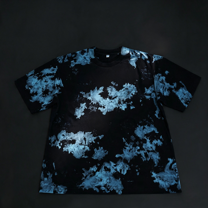 Distressed print tie-dye t-shirt