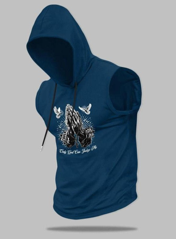 "Only God can judge me" sleeveless hoodie