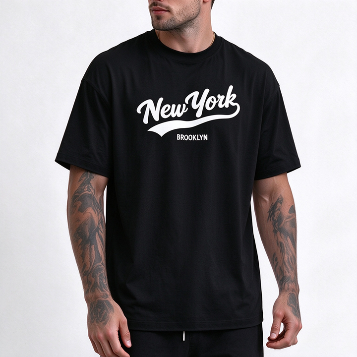 Mens Oversized Short Sleeve Print Tee