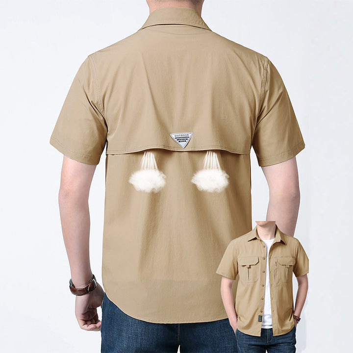 Quick-drying workwear casual short-sleeved shirt