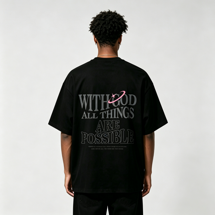 Faith and inspirational slogan short-sleeved shirt