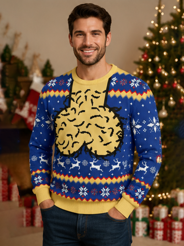 Funny holiday graphic crewneck sweatshirt