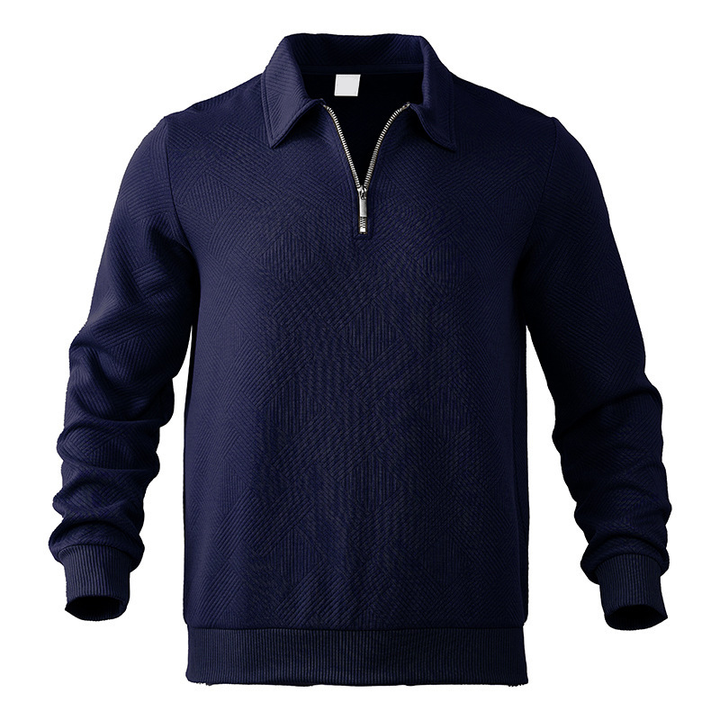 Half-Zip Jacquard Polo Sweatshirt