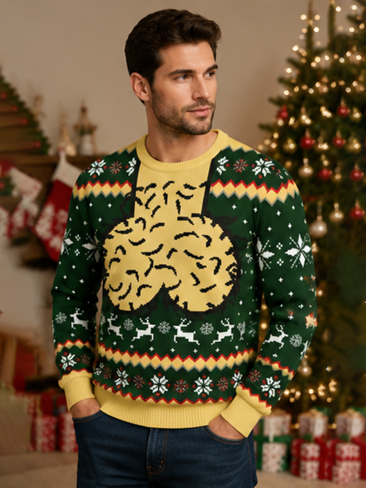 Funny holiday graphic crewneck sweatshirt