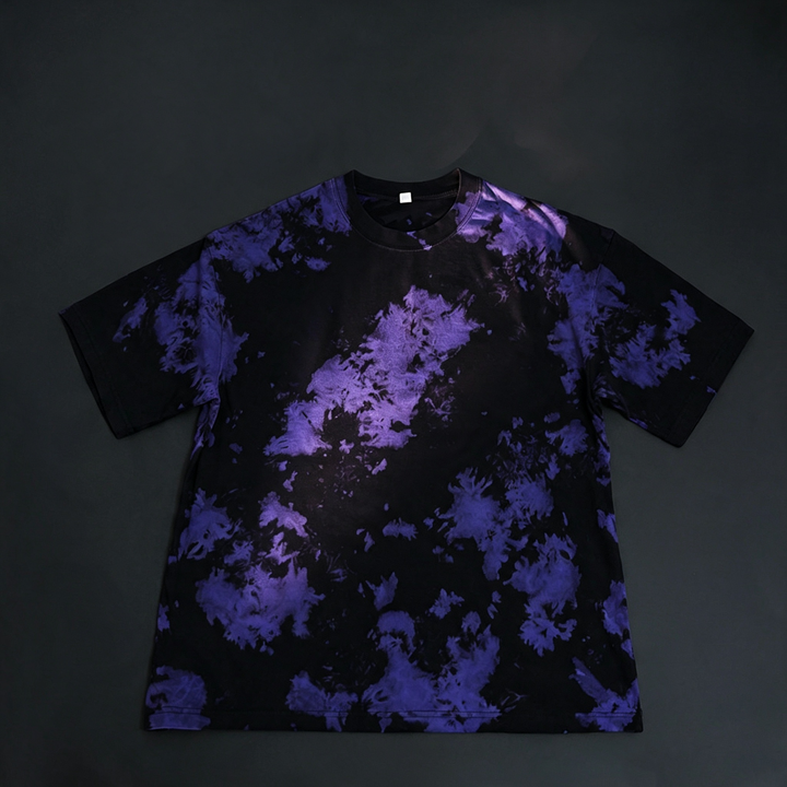 Distressed print tie-dye t-shirt