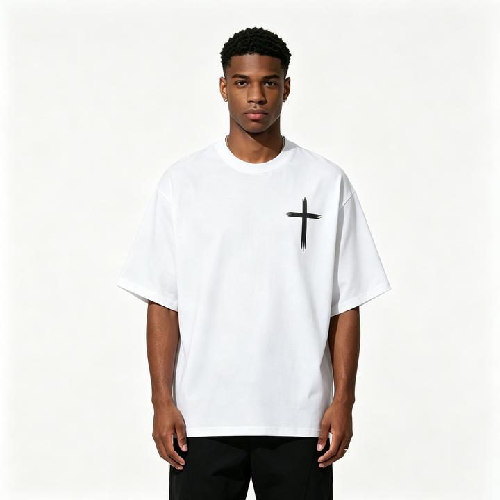 Faith and inspirational slogan short-sleeved shirt
