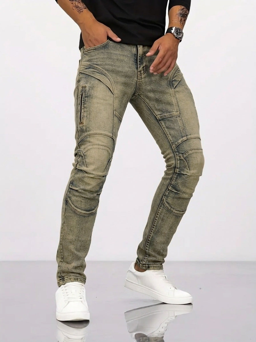 Stretch cycling shorts, rip-resistant motorcycle jeans