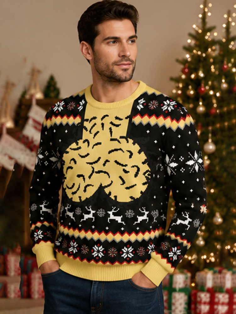 Funny holiday graphic crewneck sweatshirt