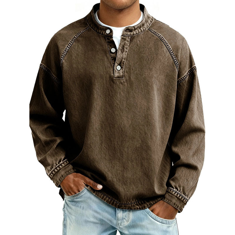 Vintage-style long-sleeve shirt
