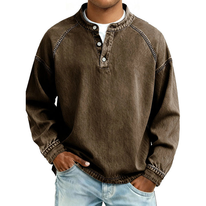 Vintage-style long-sleeve shirt