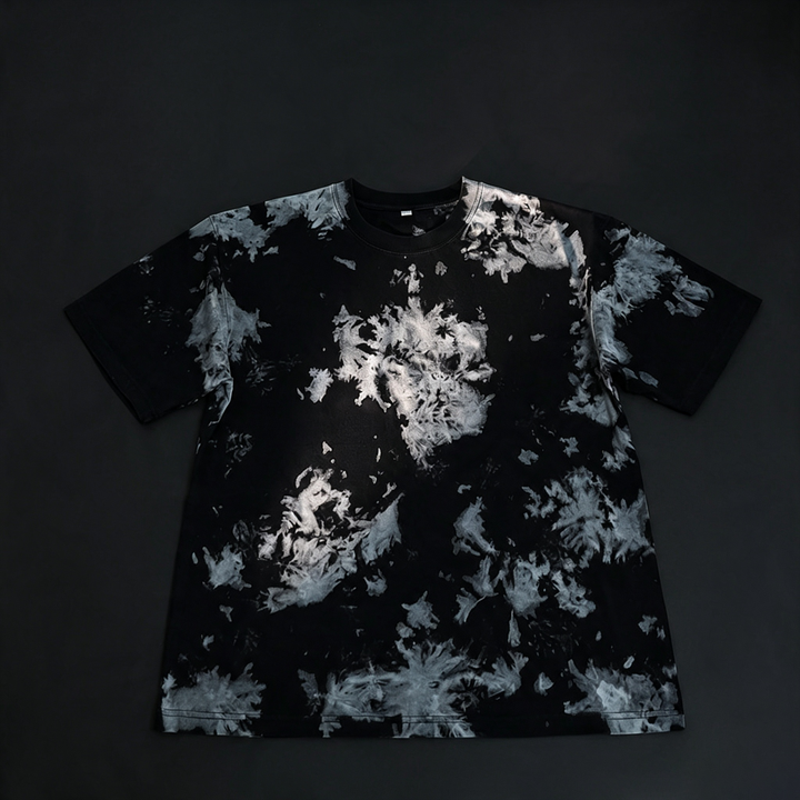 Distressed print tie-dye t-shirt