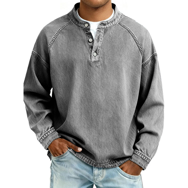 Vintage-style long-sleeve shirt