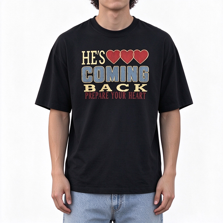 Heart Text Graphic Casual Tee
