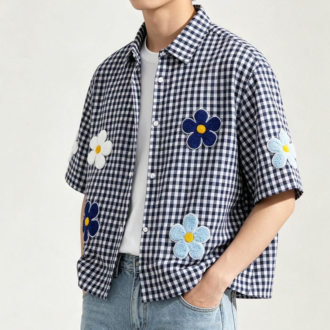 Oversized Short Sleeve Open Front Casual Shirt