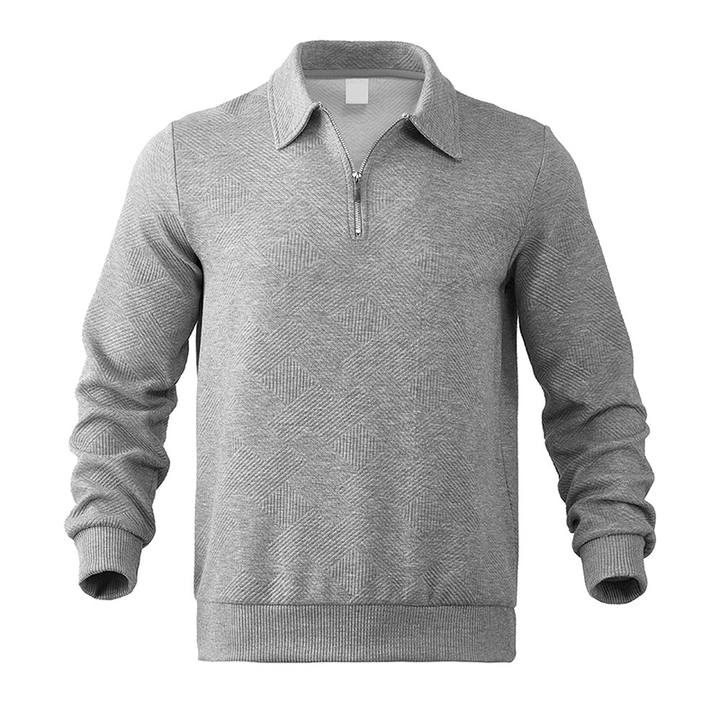 Half-Zip Jacquard Polo Sweatshirt