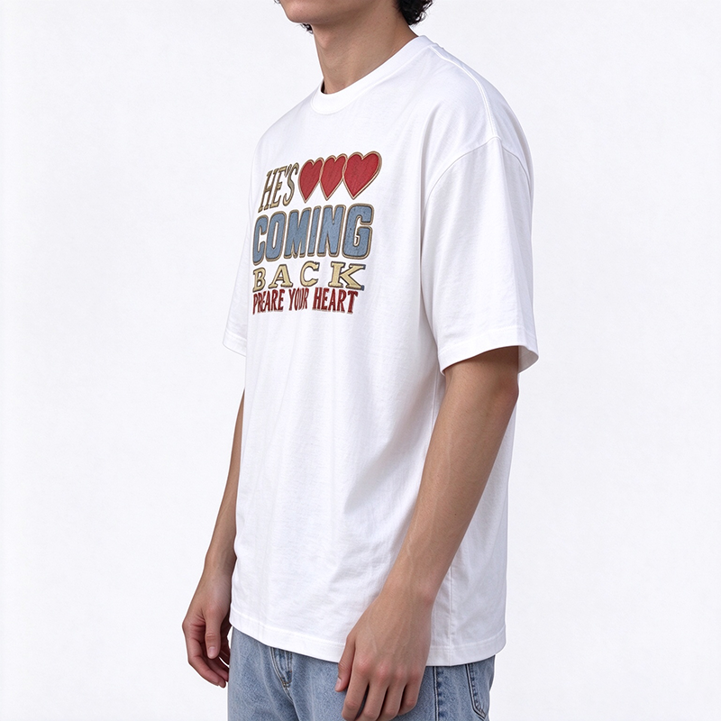 Heart Text Graphic Casual Tee