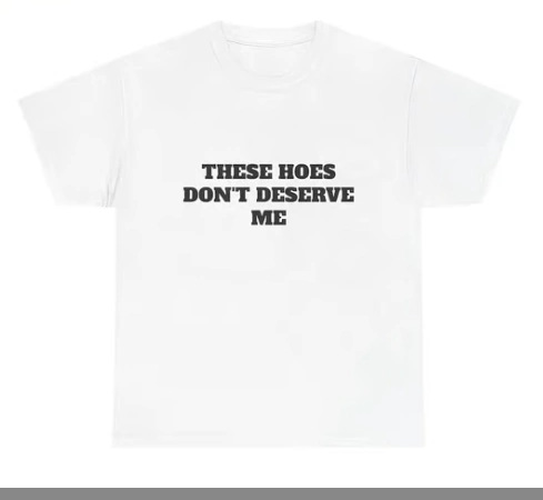 Satirical Letter Print Casual Slogan T-shirt