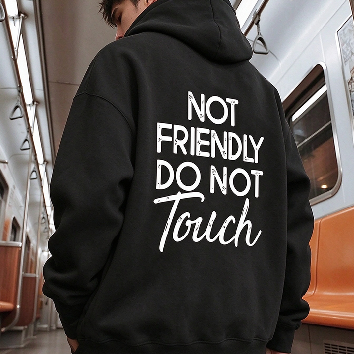 Vintage-style graphic print hoodie