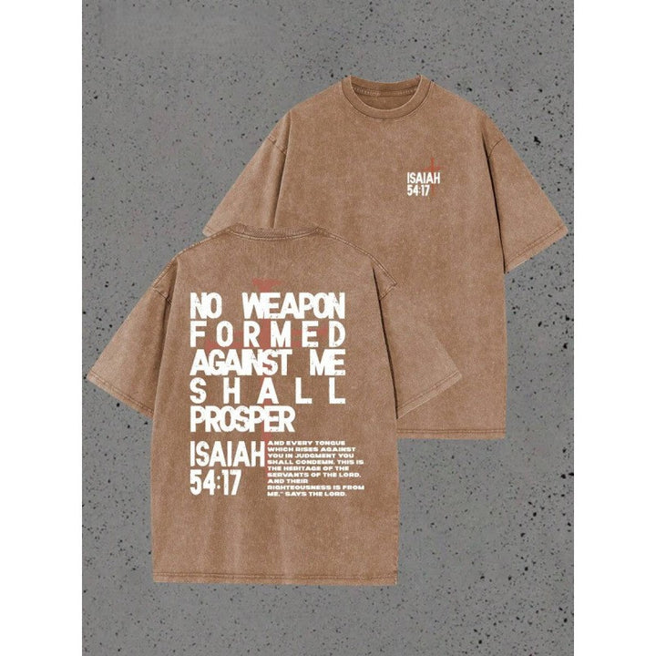 100% Cotton Retro Distressed High Street Printed Short-Sleeve T-Shirt