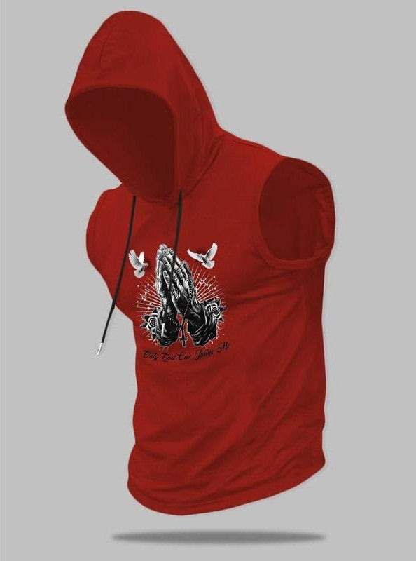 "Only God can judge me" sleeveless hoodie