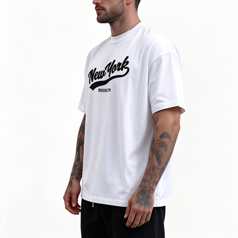 Mens Oversized Short Sleeve Print Tee