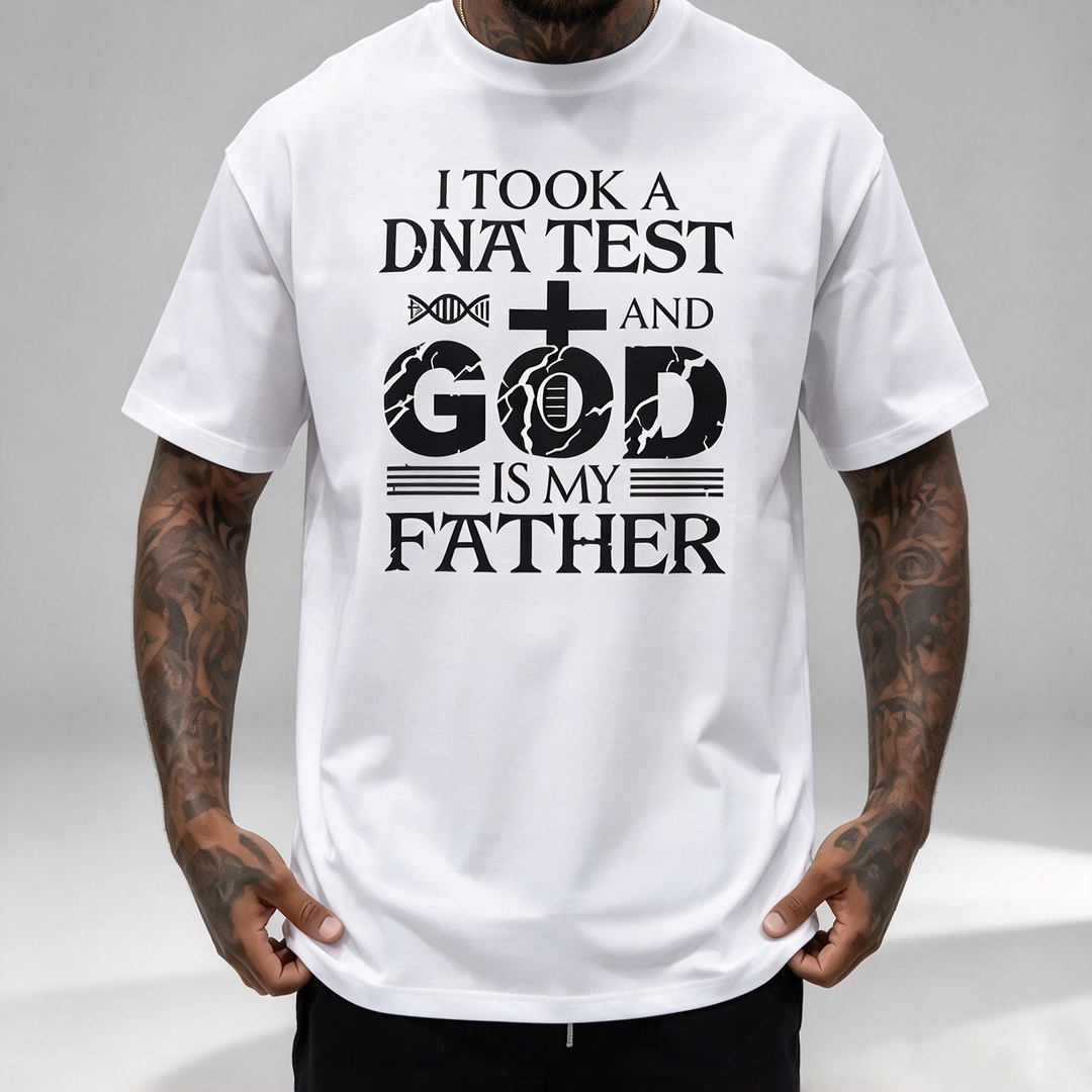 Retro DNA Cross Pattern T-Shirt
