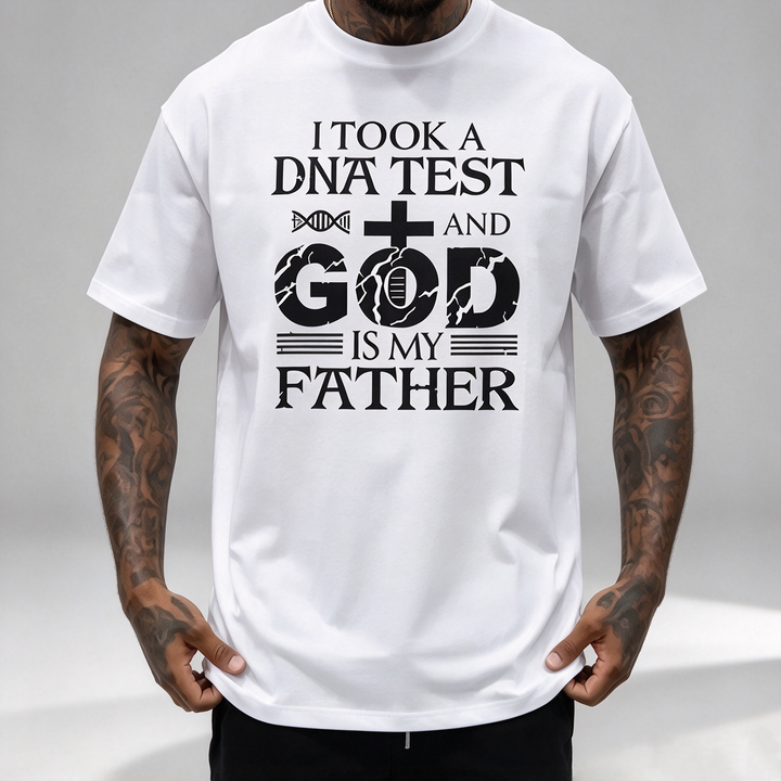 Retro DNA Cross Pattern T-Shirt