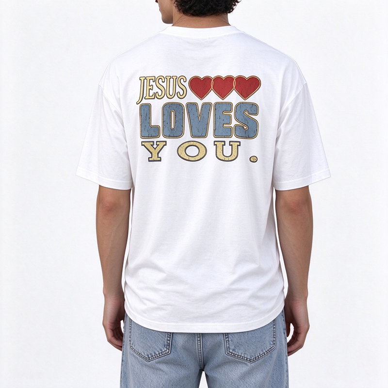 Heart Text Graphic Casual Tee