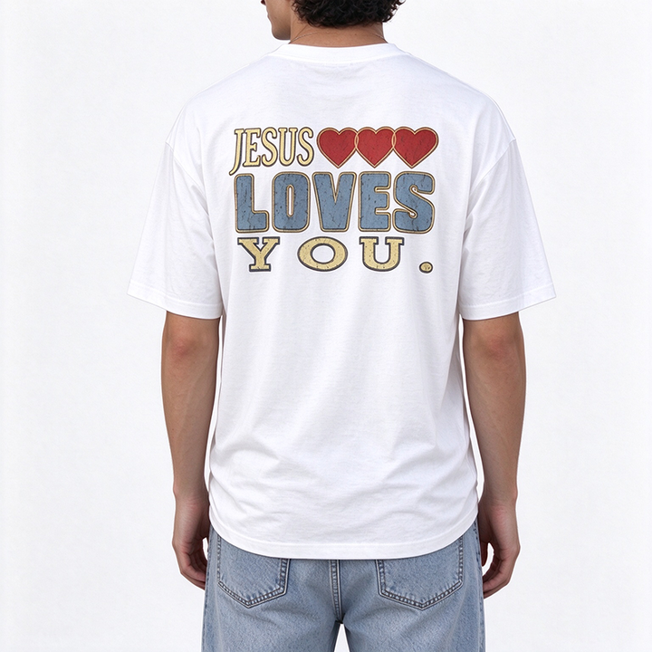 Heart Text Graphic Casual Tee