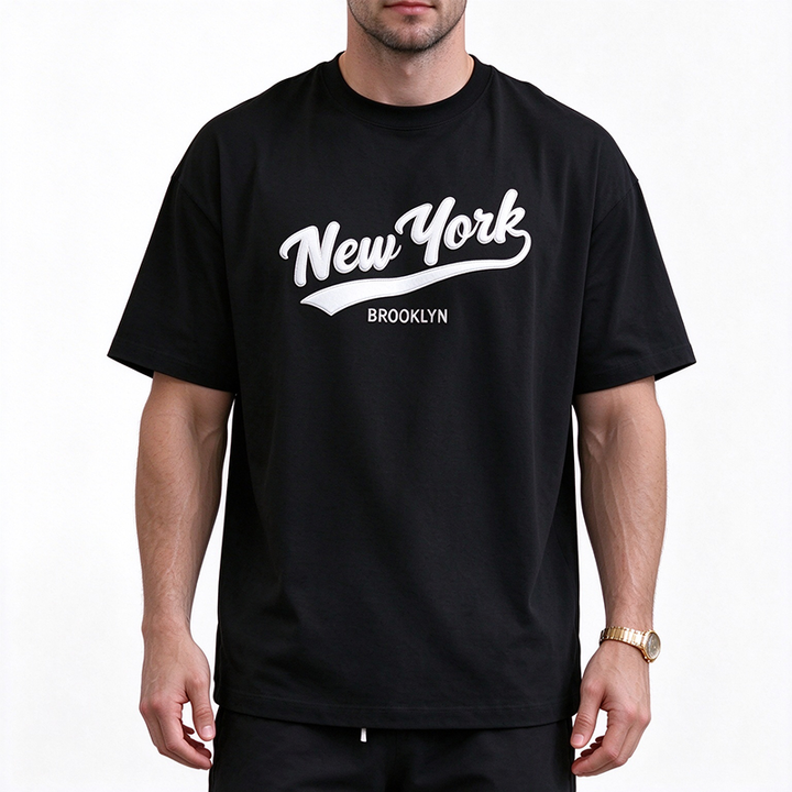 Mens Oversized Short Sleeve Print Tee