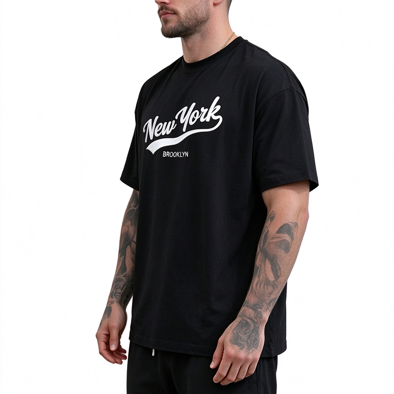 Mens Oversized Short Sleeve Print Tee