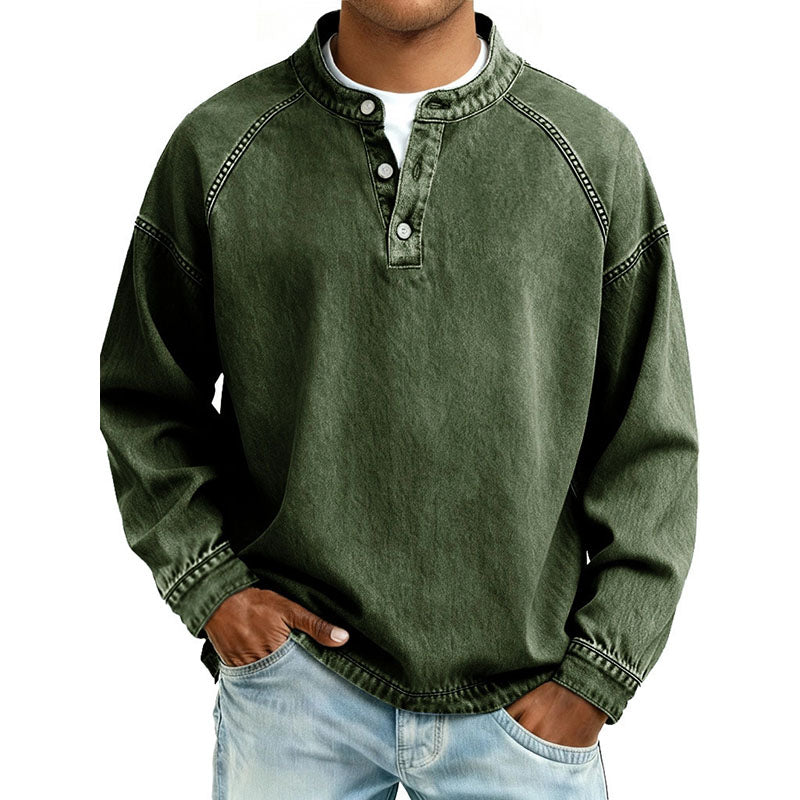 Vintage-style long-sleeve shirt