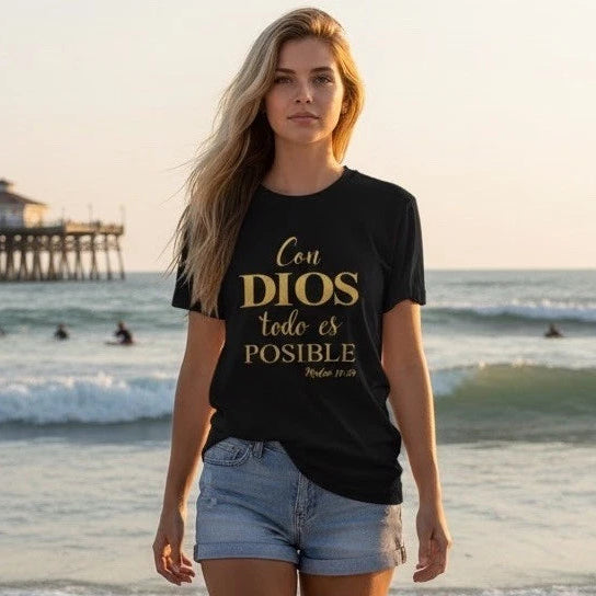 Con Dios Todo Es Possible Cotton Men’s T-Shirt
