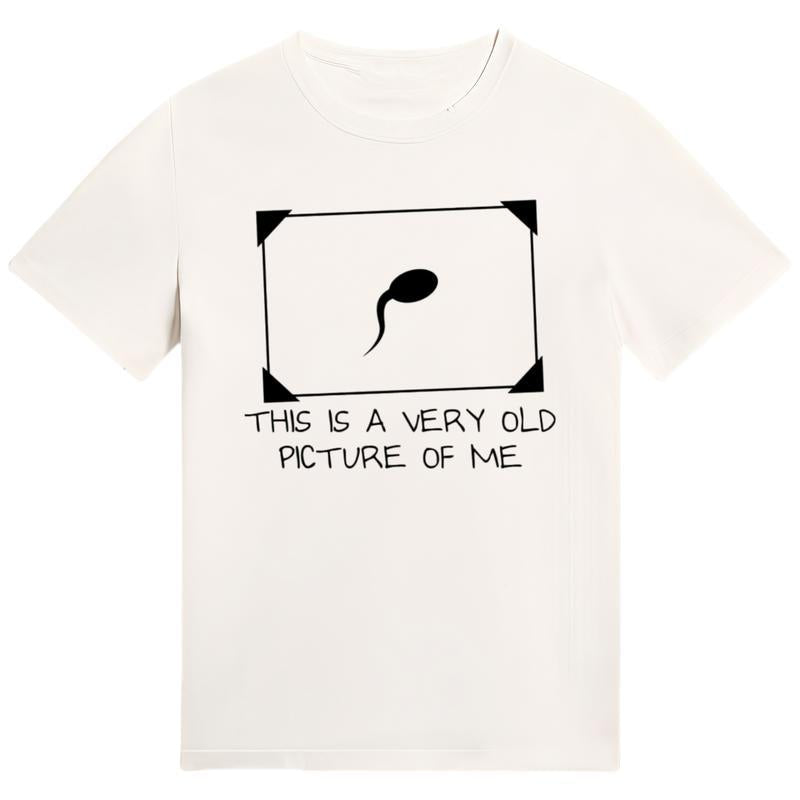 Funny Meme Graphic Pure Cotton Tee For Men, Casual Comfortable Novelty Short Sleeve Crew Neck T-Shirt