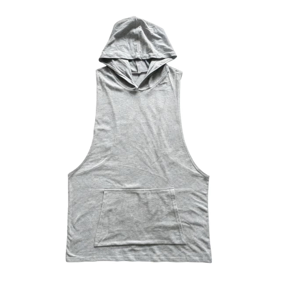Casual Loose Hood Muscle Workout Tank Top