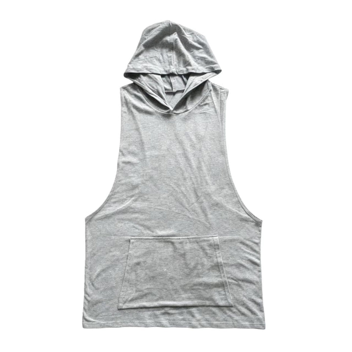 Casual Loose Hood Muscle Workout Tank Top