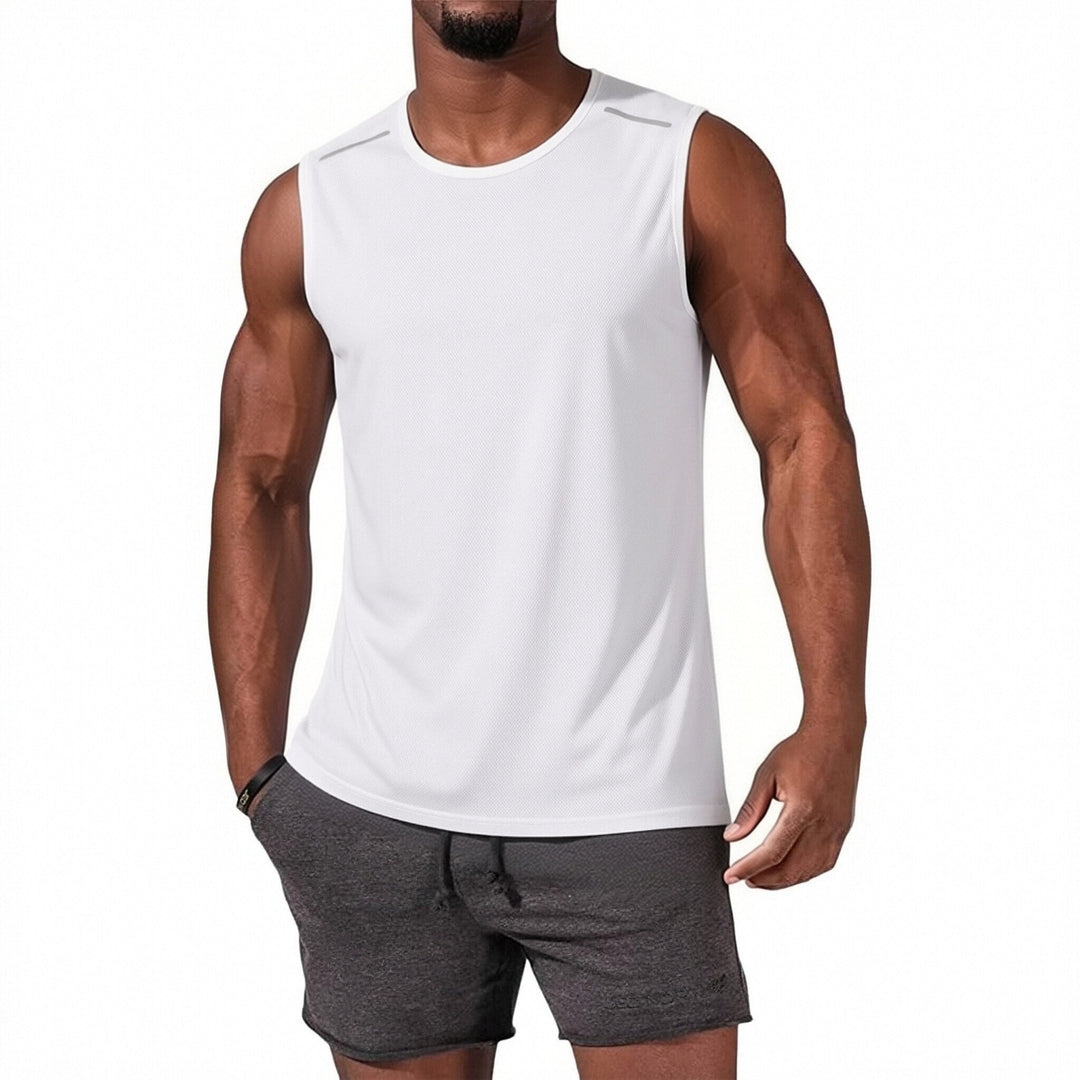 Men Casual Sleeveless Workout Tank Top, Soft Quick Dry Moisture Wicking Athletic Gym Muscle Vest