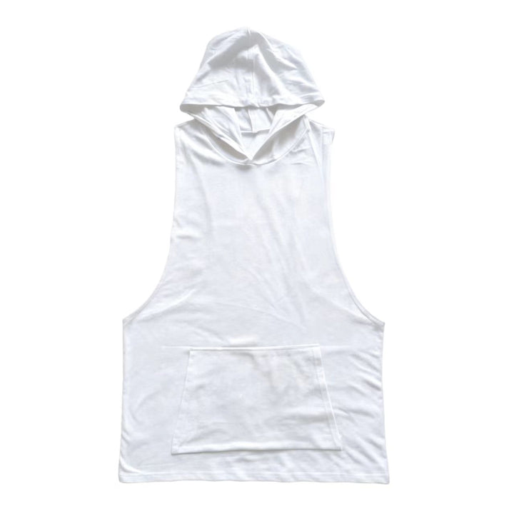 Casual Loose Hood Muscle Workout Tank Top