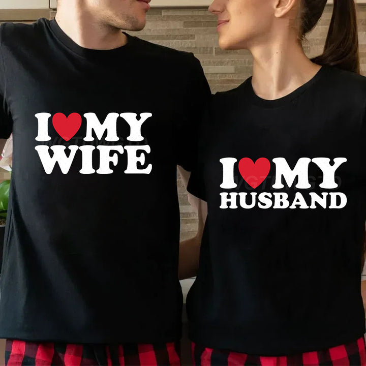 Couple Matching "I Love My Wife / I Love My Husband"