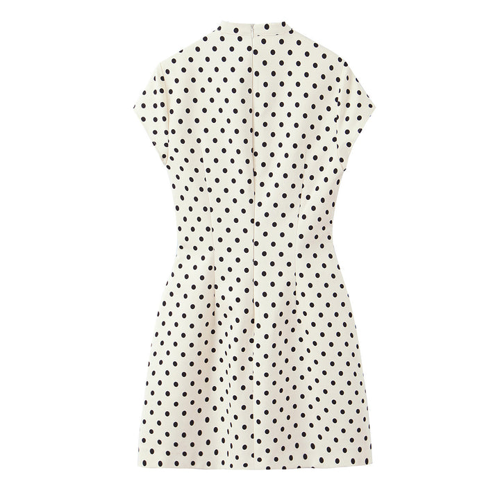 SHORT POLKA DOT TIE DRESS