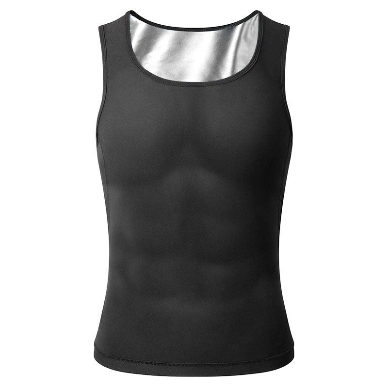 Premium Sweat Enhancing Sauna Vest For Men, Compression Waist Trimmer Workout Body Shaper Sleeveless Shirt