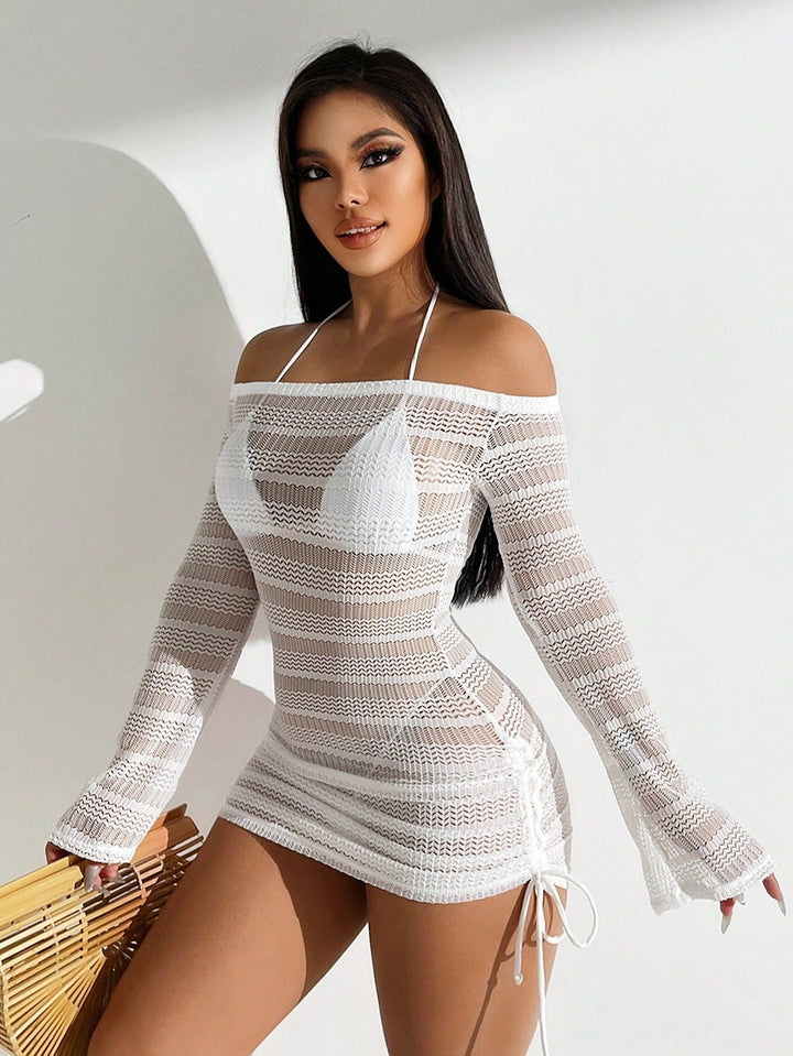 Women’s 3-Piece Bikini Set with Mesh Cover-Up