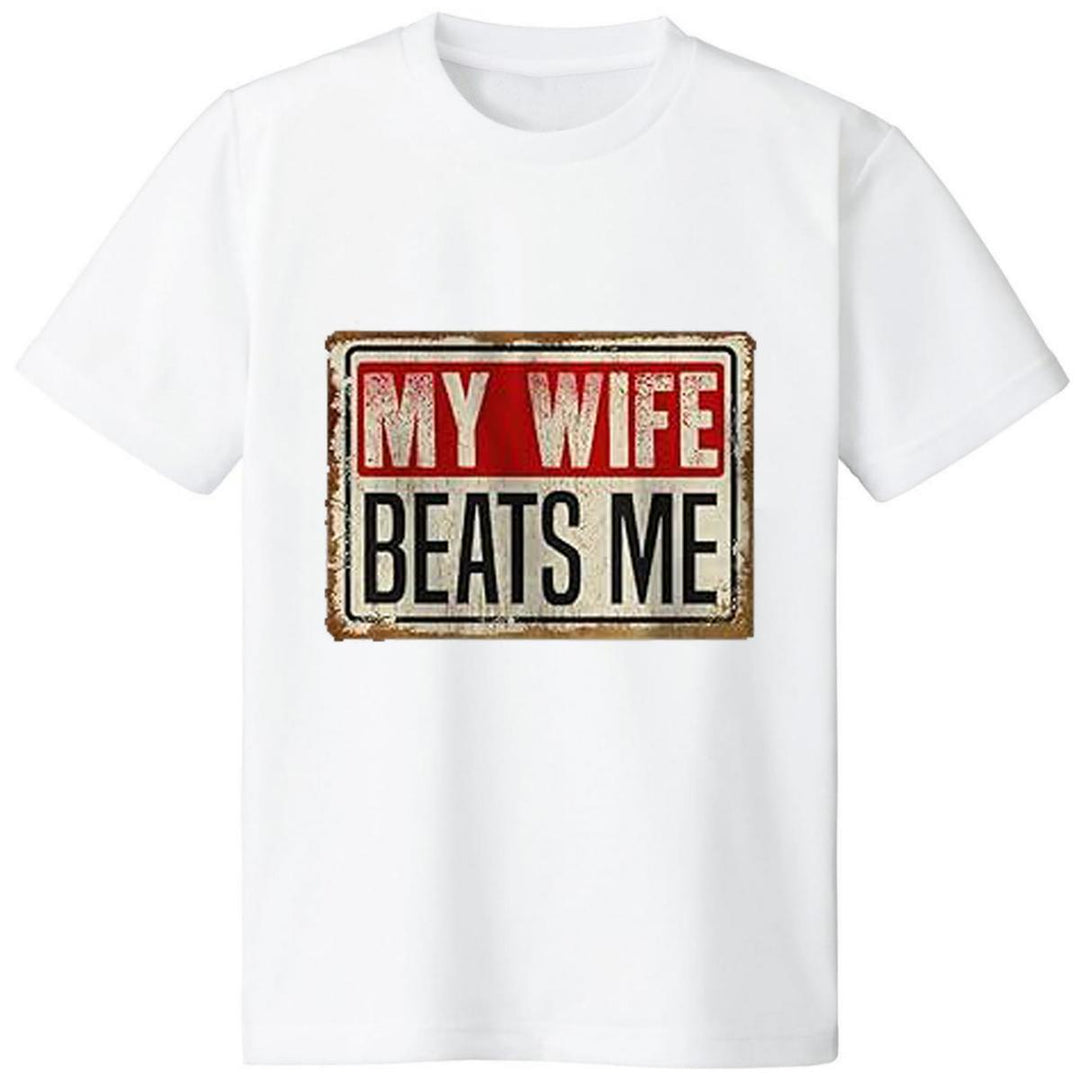 Funny Husband Joke T-Shirt Humor Graphic Tee Vintage Style Casual Short Sleeve Shirt
