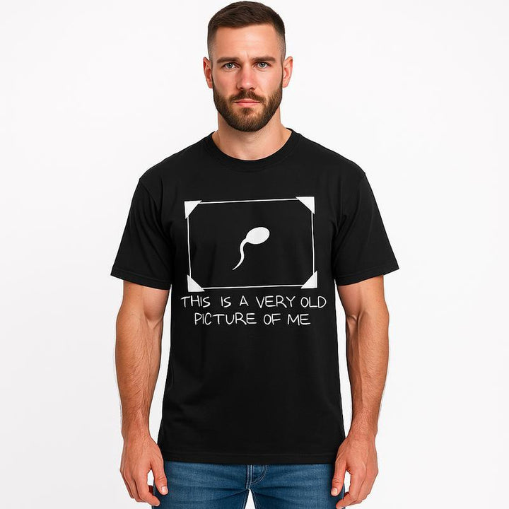 Funny Meme Graphic Pure Cotton Tee For Men, Casual Comfortable Novelty Short Sleeve Crew Neck T-Shirt