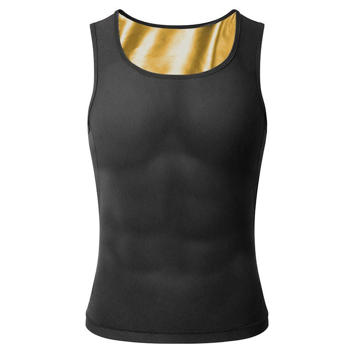 Premium Sweat Enhancing Sauna Vest For Men, Compression Waist Trimmer Workout Body Shaper Sleeveless Shirt